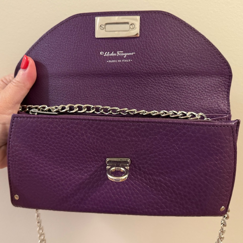 *Rare* Salvatore Ferragamo Purple Long Wallet - Picture 7 of 10